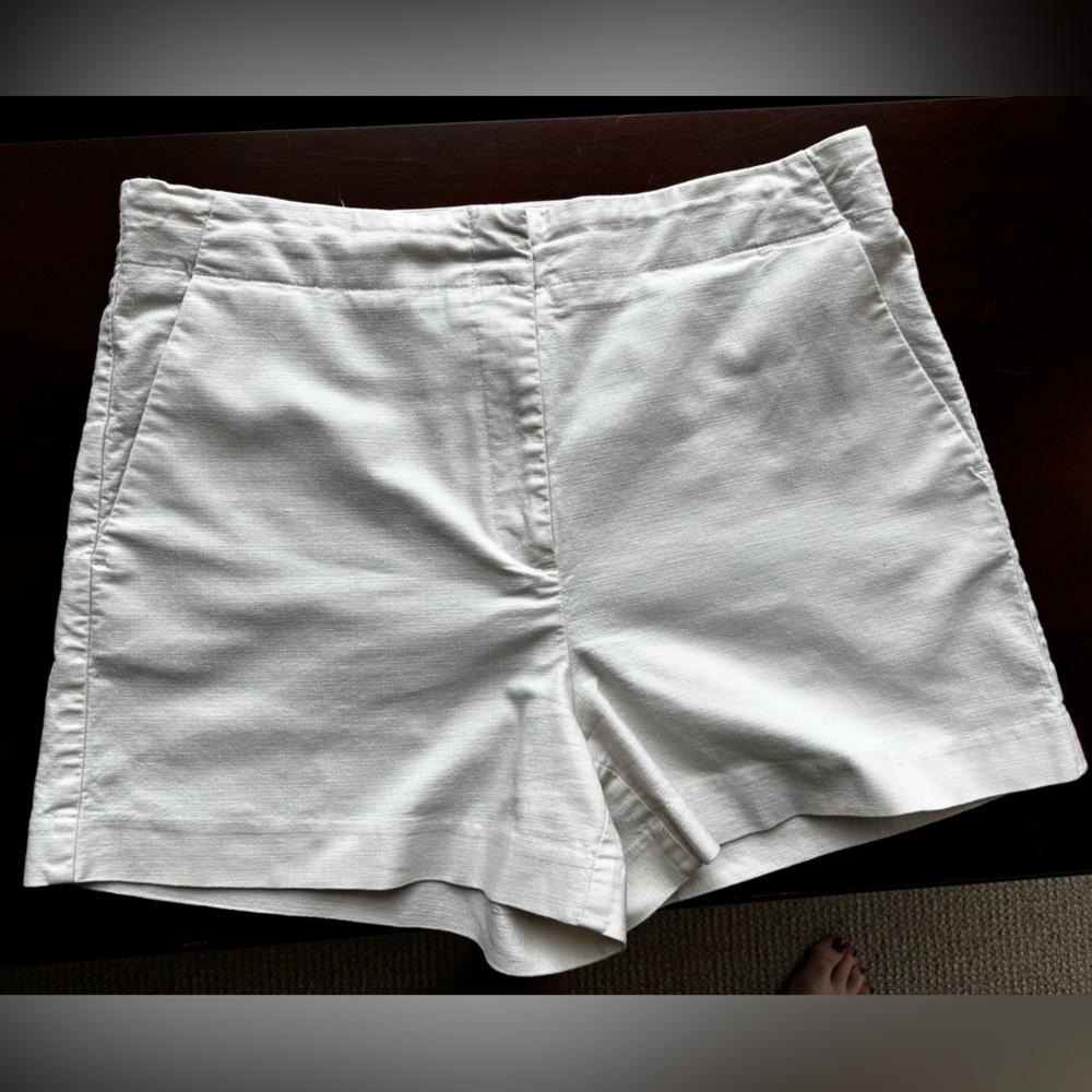 LOFT Cream Linen Shorts